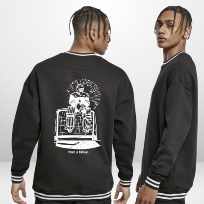 THE SQUAD x 𝔡𝔯𝔬𝔭𝔭𝔦𝔫𝔤 𝔤𝔞𝔲𝔫𝔱𝔩𝔢𝔱𝔰 " take a break" Sweat Crewneck