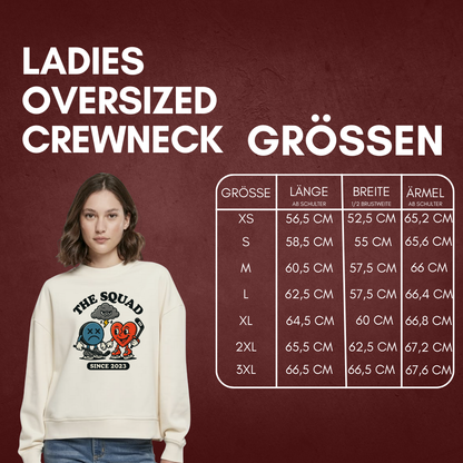 THE SQUAD "Cloudy Mood" Ladies Oversized Crewneck