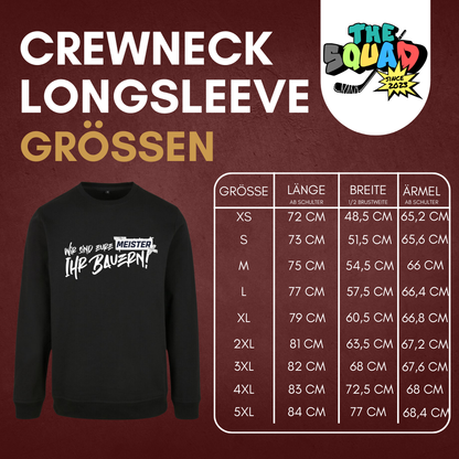 LIMITIERT: 2 Broken Sticks 🏒 Wir sind eure Meister 🏒 Crewneck Pullover * Zeitraum 18.12.24-18.01.25*