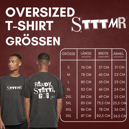 Jonas Stettmer "READY, STETTI, GO!" Acid Washed Oversized T-Shirt
