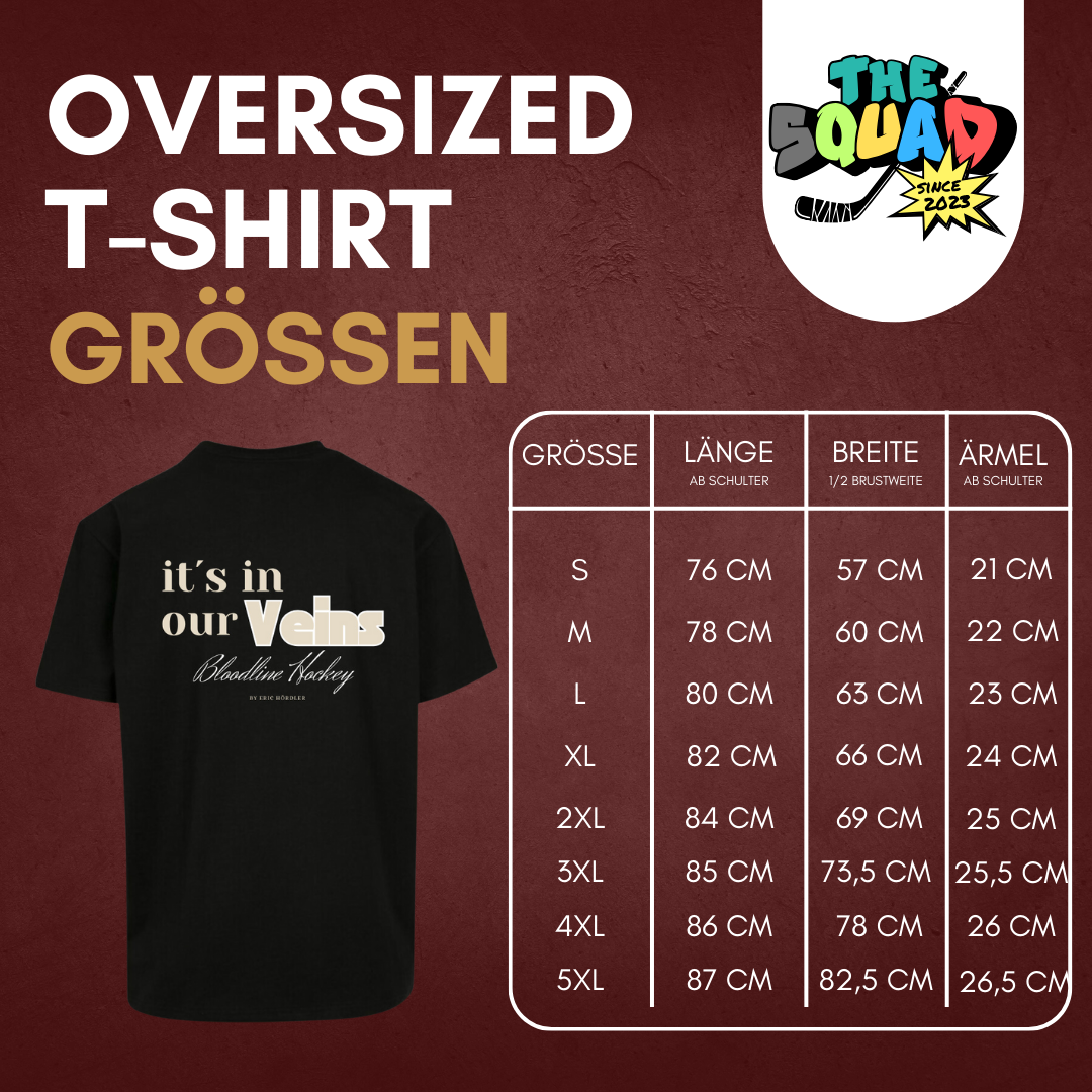 Eric Hördler "Bloodline Hockey - It´s in our Veins" Oversized T-Shirt in 2 Farben