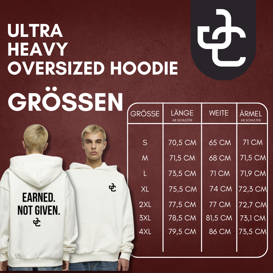 Julian Chrobot "EARNED." Ultra Heavy Oversized Hoodie in 2 Farben