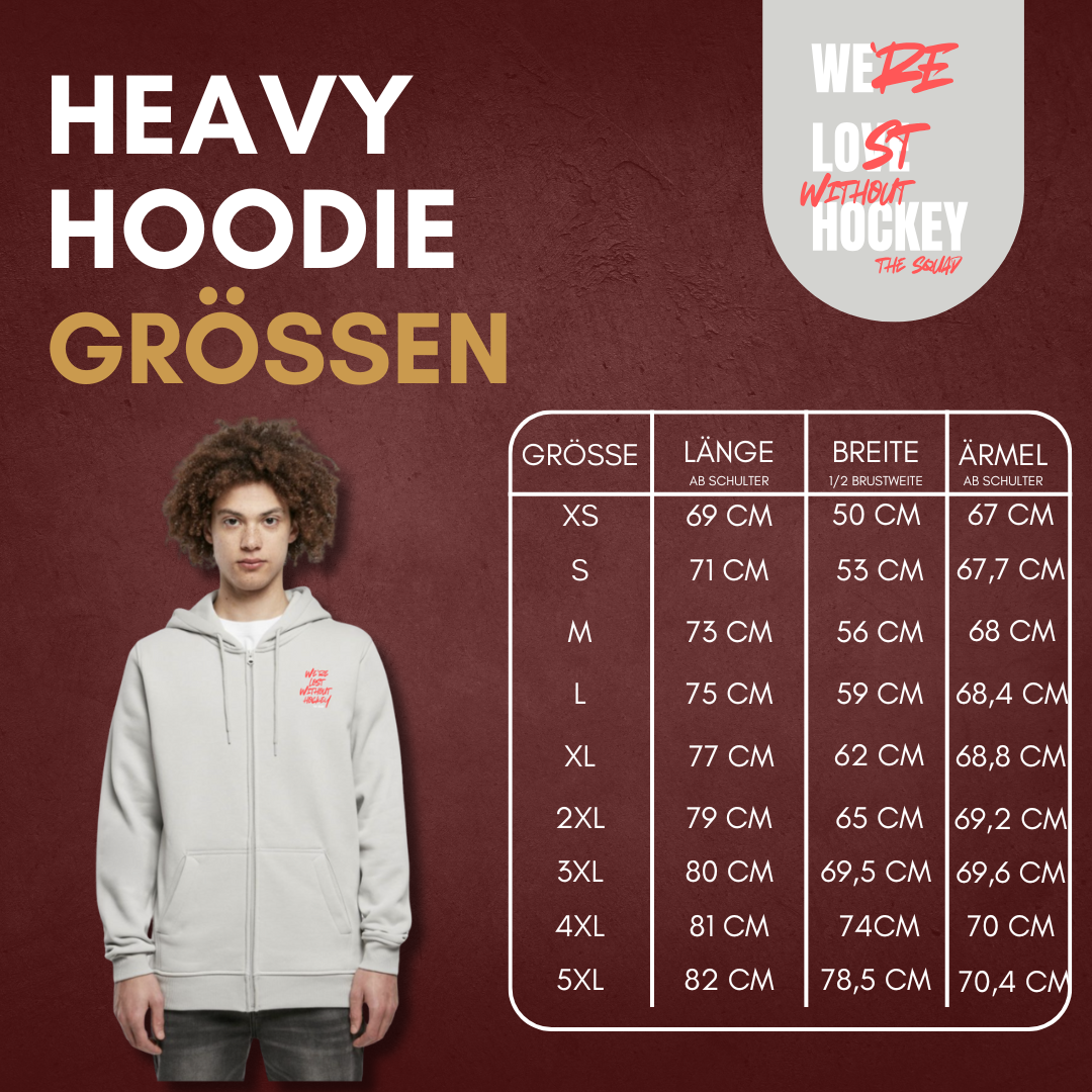 THE SQUAD "Lost without Hockey" Heavy Zip Hoody