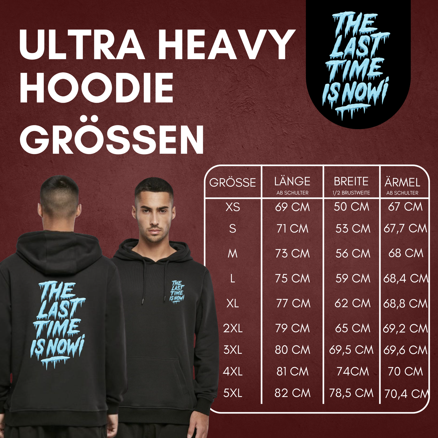"THE LAST TIME IS NOWI"  Ultra Heavy Hoody