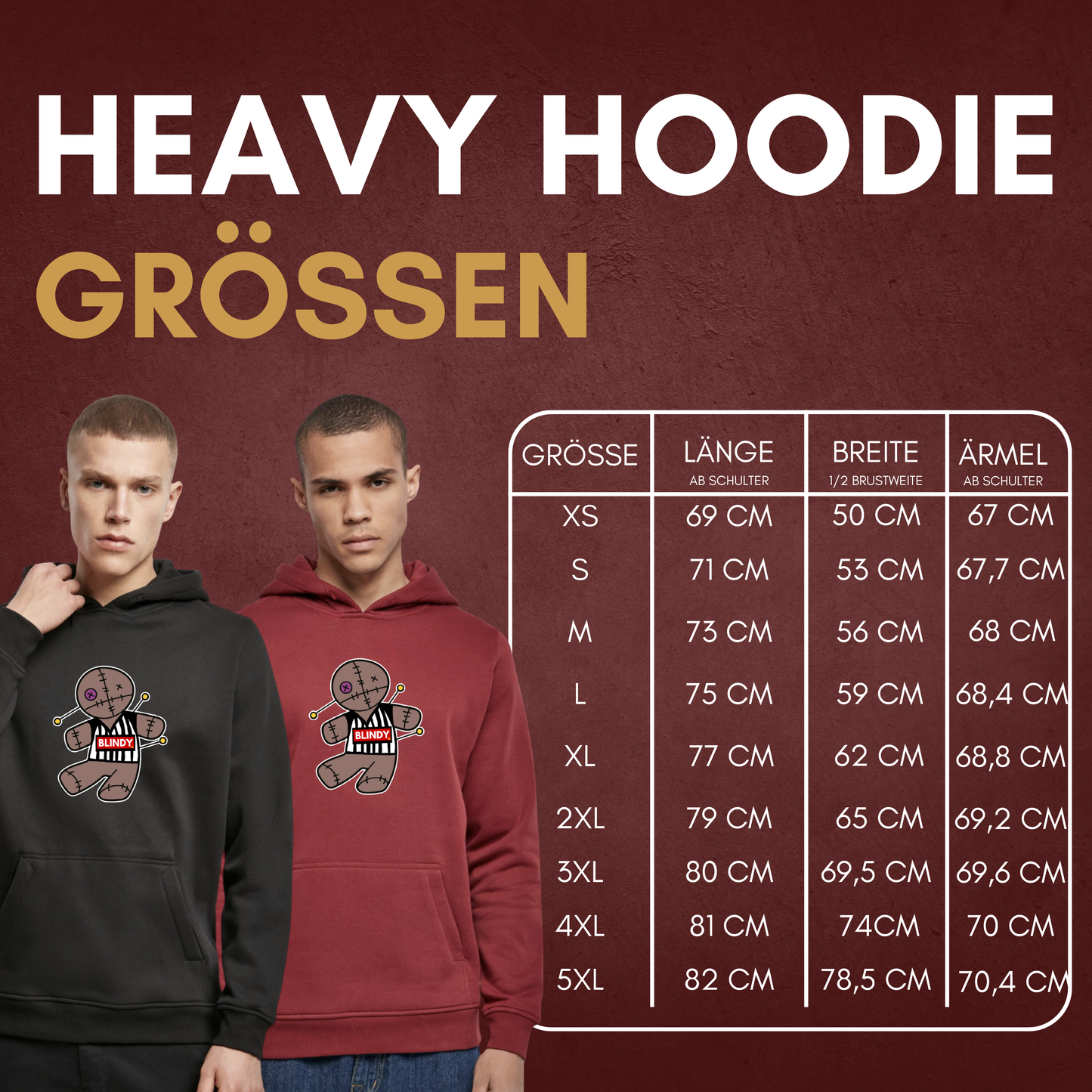 THE SQUAD "Blindy" Heavy Hoodie in 2 Farben