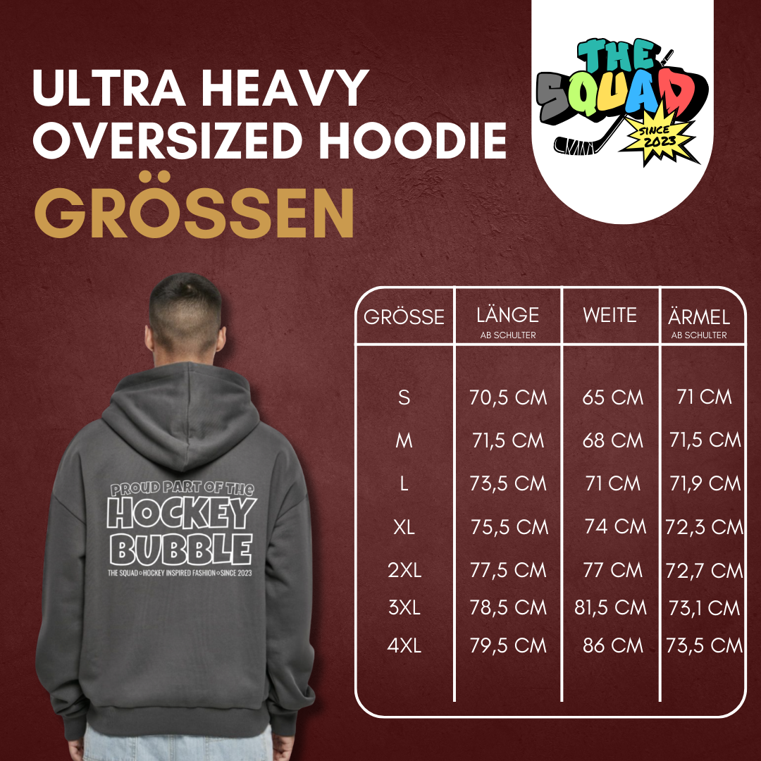 THE SQUAD "Hockey Bubble" Oversized Hoodie * 🏒💭 LIMITED DROP PRE-ORDER *