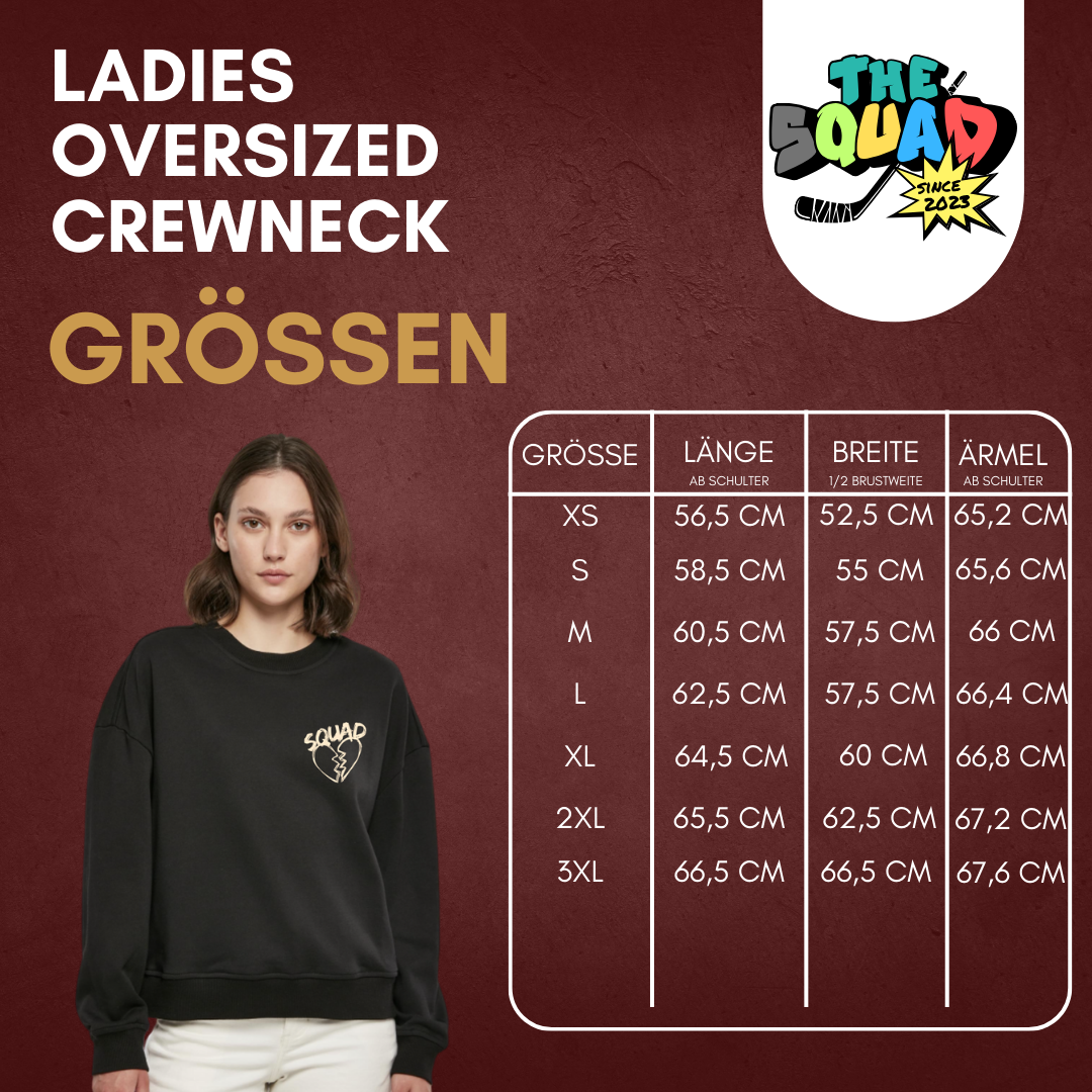 THE SQUAD 💔🏒🩹 "Hockey will fix it" Ladies Oversized Crewneck