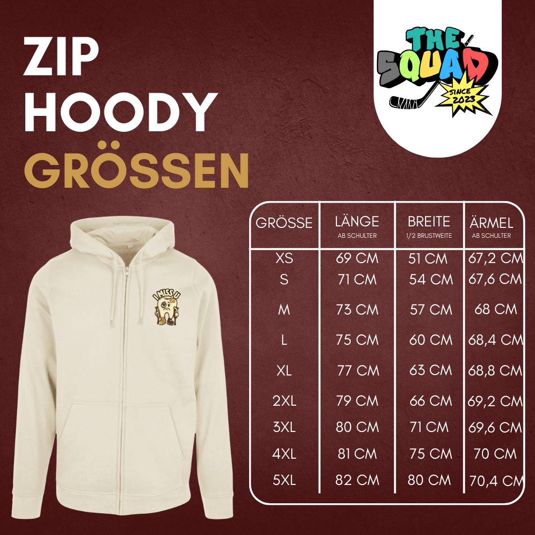 THE SQUAD " I Miss U" 🦷💔 Zip Hoody in 2 Farben