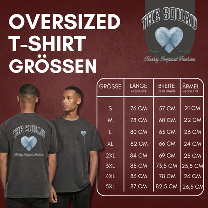 The Squad "Frozen Heart" Acid Washed Oversized T-Shirt
