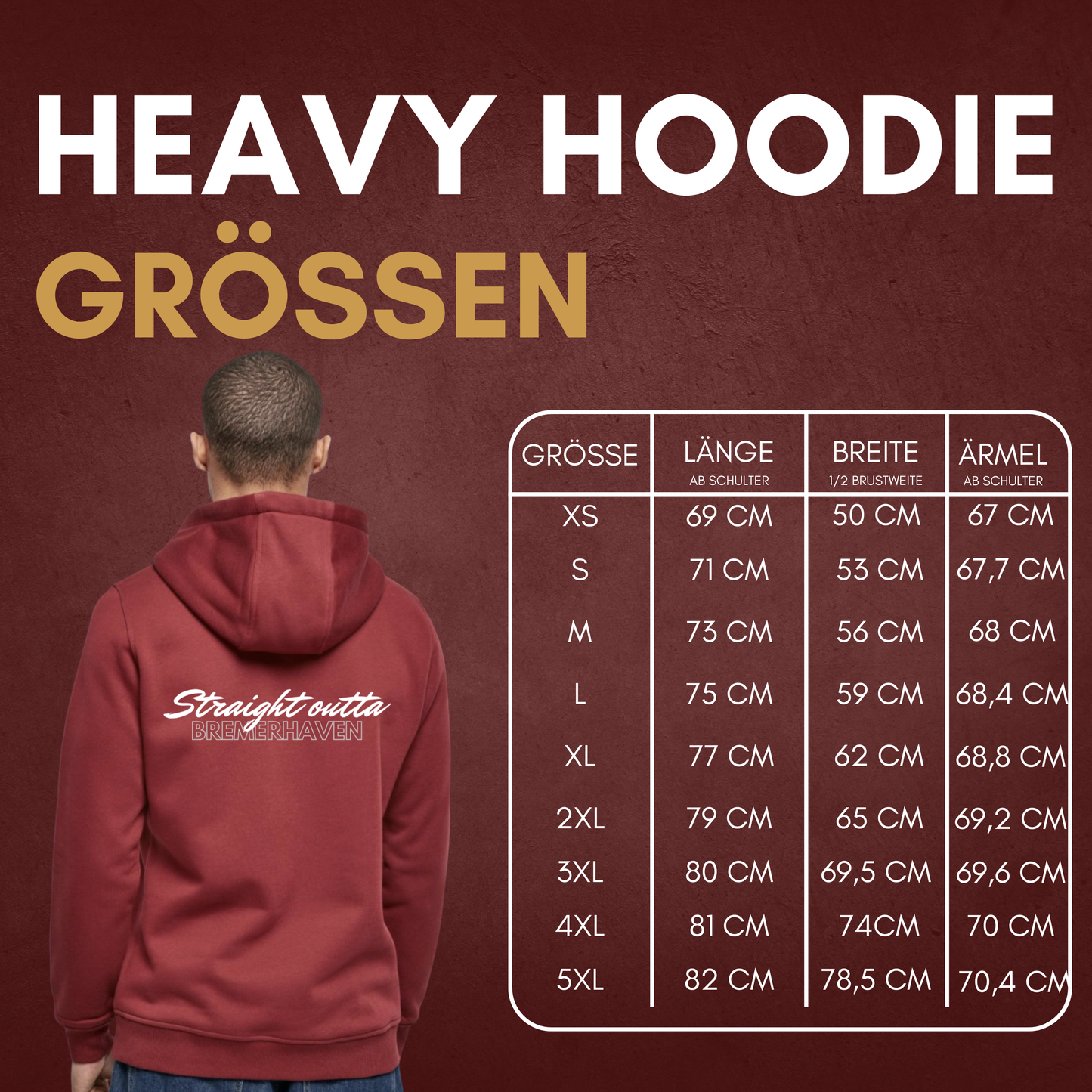 PINGUINS PODCAST x THE SQUAD "straight outta bremerhaven" Heavy Hoody in 2 Farben