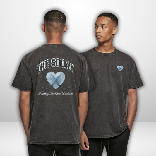 The Squad "Frozen Heart" Acid Washed Oversized T-Shirt