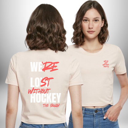 NEW IN: THE SQUAD "Lost without Hockey" Ladies Cropped Tee in 2 Farben