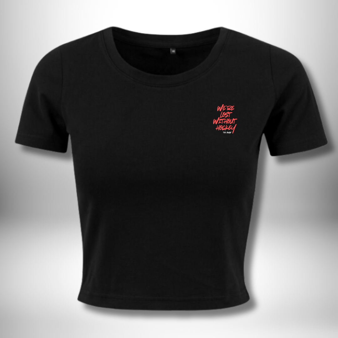 THE SQUAD "Lost without Hockey" Ladies Cropped Tee in 2 Farben