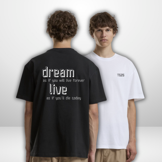 𝕋𝕚𝕞𝕠 𝔾𝕒𝕞𝕤 "dream/live" Oversized Shirt in 2 Farben