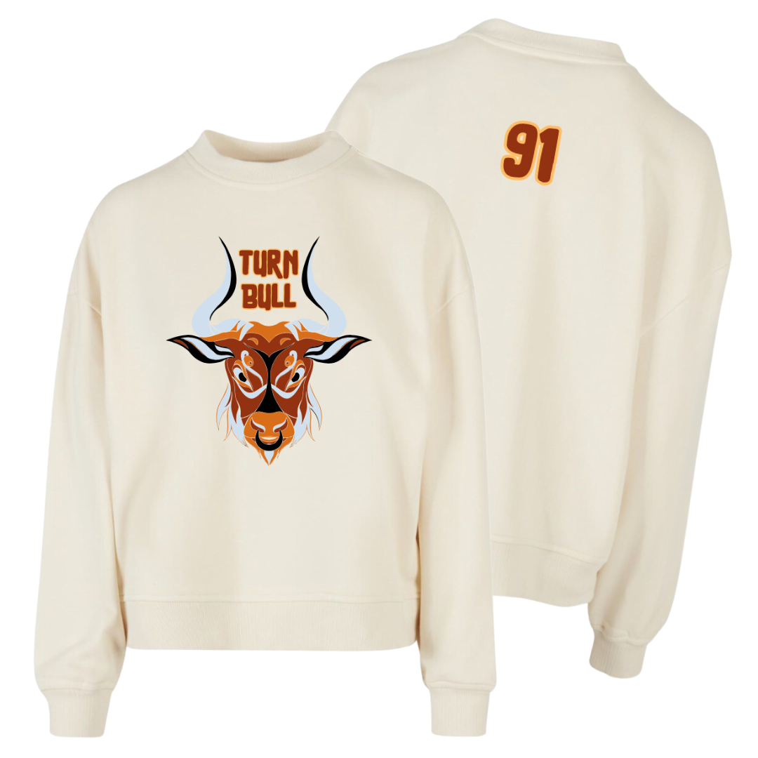 Travis Turnbull "Bull 91" Ladies Oversized Crewneck