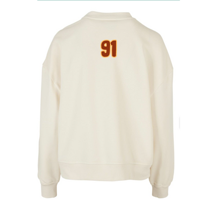 Travis Turnbull "Bull 91" Ladies Oversized Crewneck back