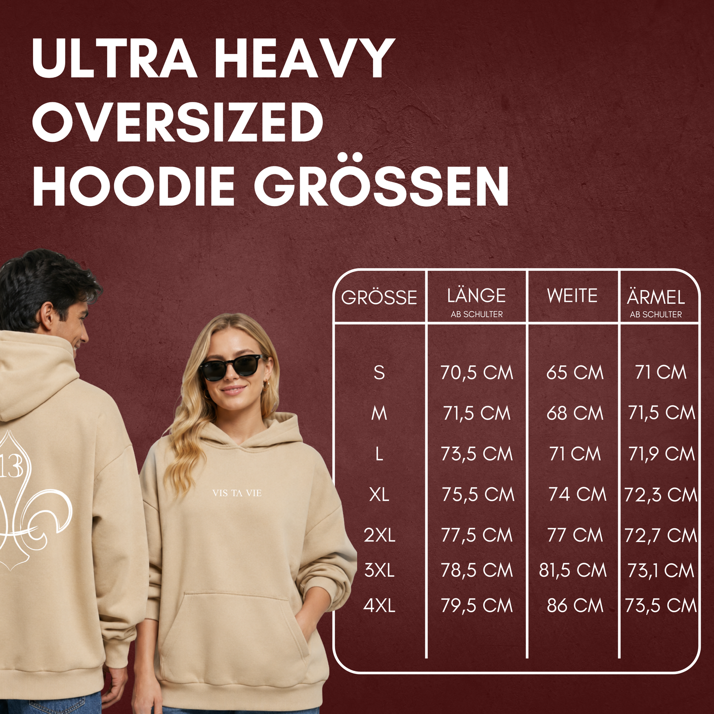 "VIS TA VIE" Lucas Dumont X The Squad Ultra Heavy Oversized Hoodie