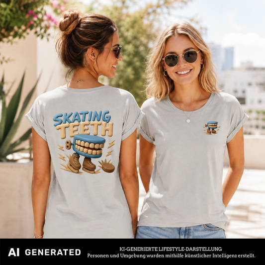 Skating Teeth Ladies Shirt
