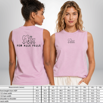 "FÜR ALLE FELLE - COUCHFREUNDE" The Squad Hocky Ladies Vintage Washed Sleeveless Tee
