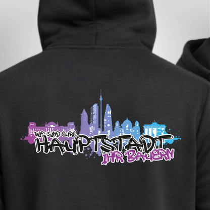 "WIR SIND EURE HAUPTSTADT, IHR BAUERN!" Broken Sticks x The Squad Heavy Zip Hoody