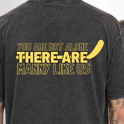 "YOU ARE NOT ALONE" Manuel Wiederer X The Squad Acid Washed Heavy Oversized T-Shirt