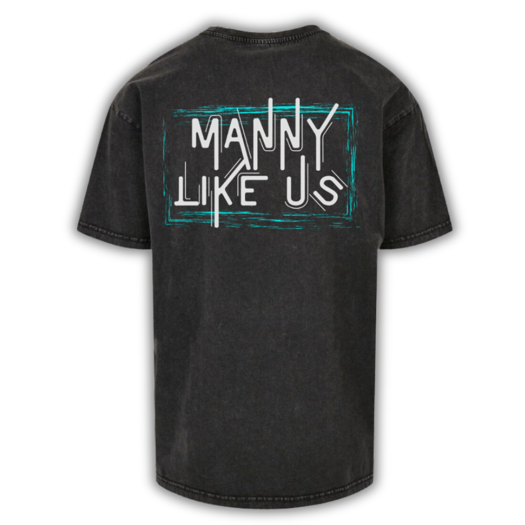 Manuel Wiederer * Manny Like Us *  "MLU Desing" Acid Washed Heavy Oversize T-Shirt