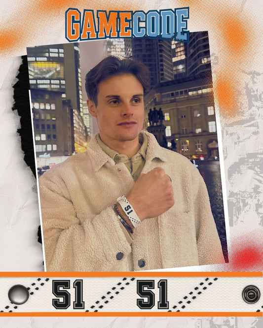 #51 Eishockey Armband Cody Brenner #51 - GAMECODE Lace Armband
