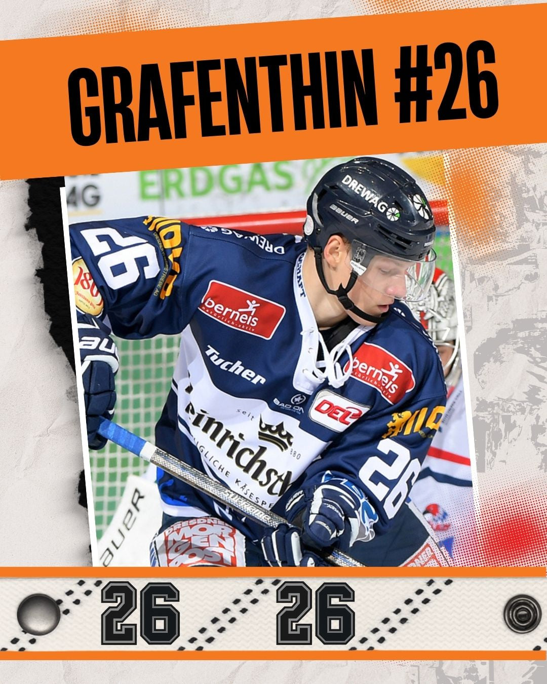 #26 Eishockey Armband Dominik Grafenthin #26 - GAMECODE Lace Armband