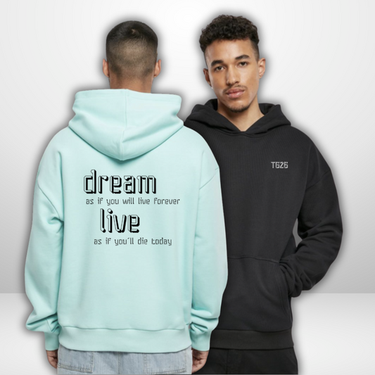 𝕋𝕚𝕞𝕠 𝔾𝕒𝕞𝕤 "dream/live" Ultra Heavy Oversized Hoodie in 2 Farben