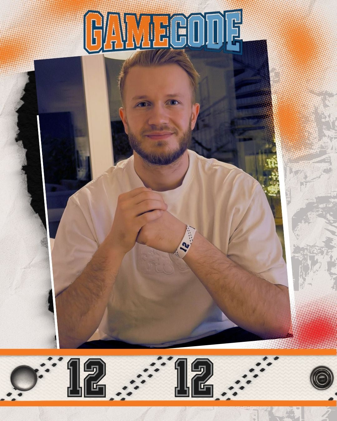 #12 Eishockey Armband Eric Mik #12 - GAMECODE Lace Armband