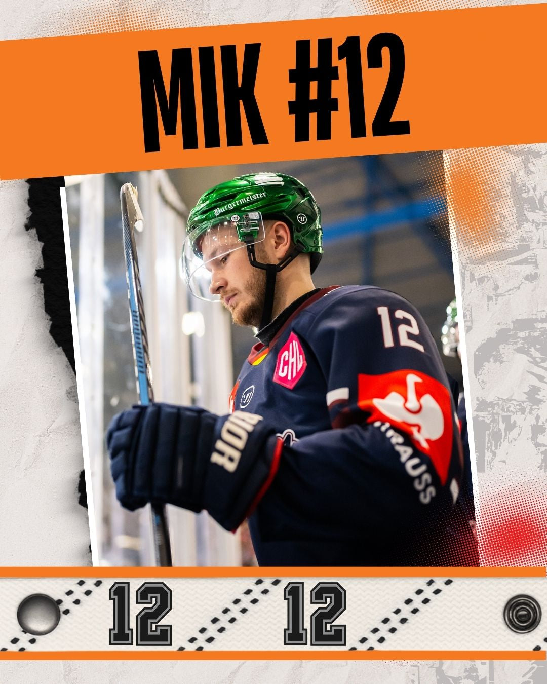 #12 Eishockey Armband Eric Mik #12 - GAMECODE Lace Armband