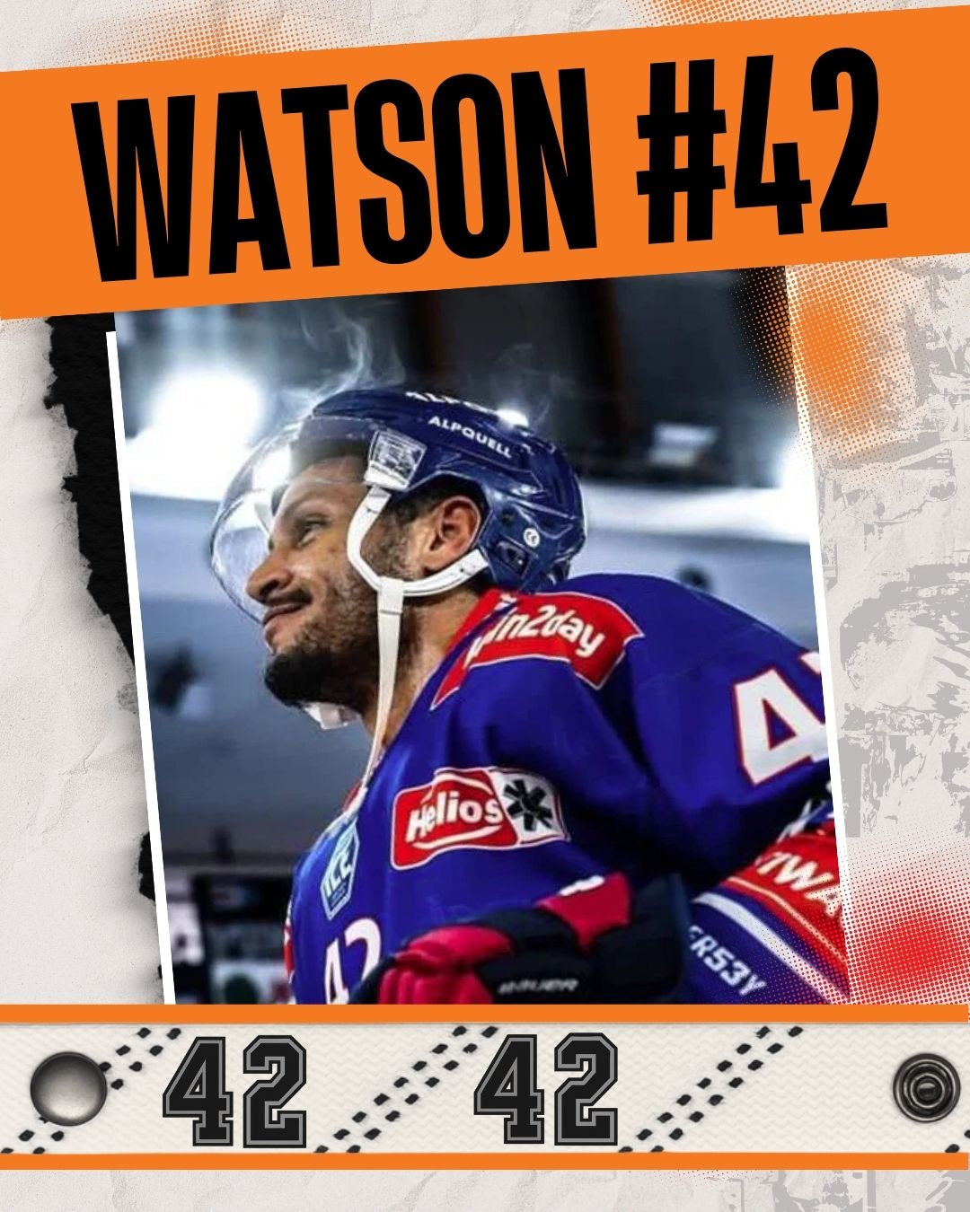 #42 Eishockey Armband Jamal Watson #42 - GAMECODE Lace Armband