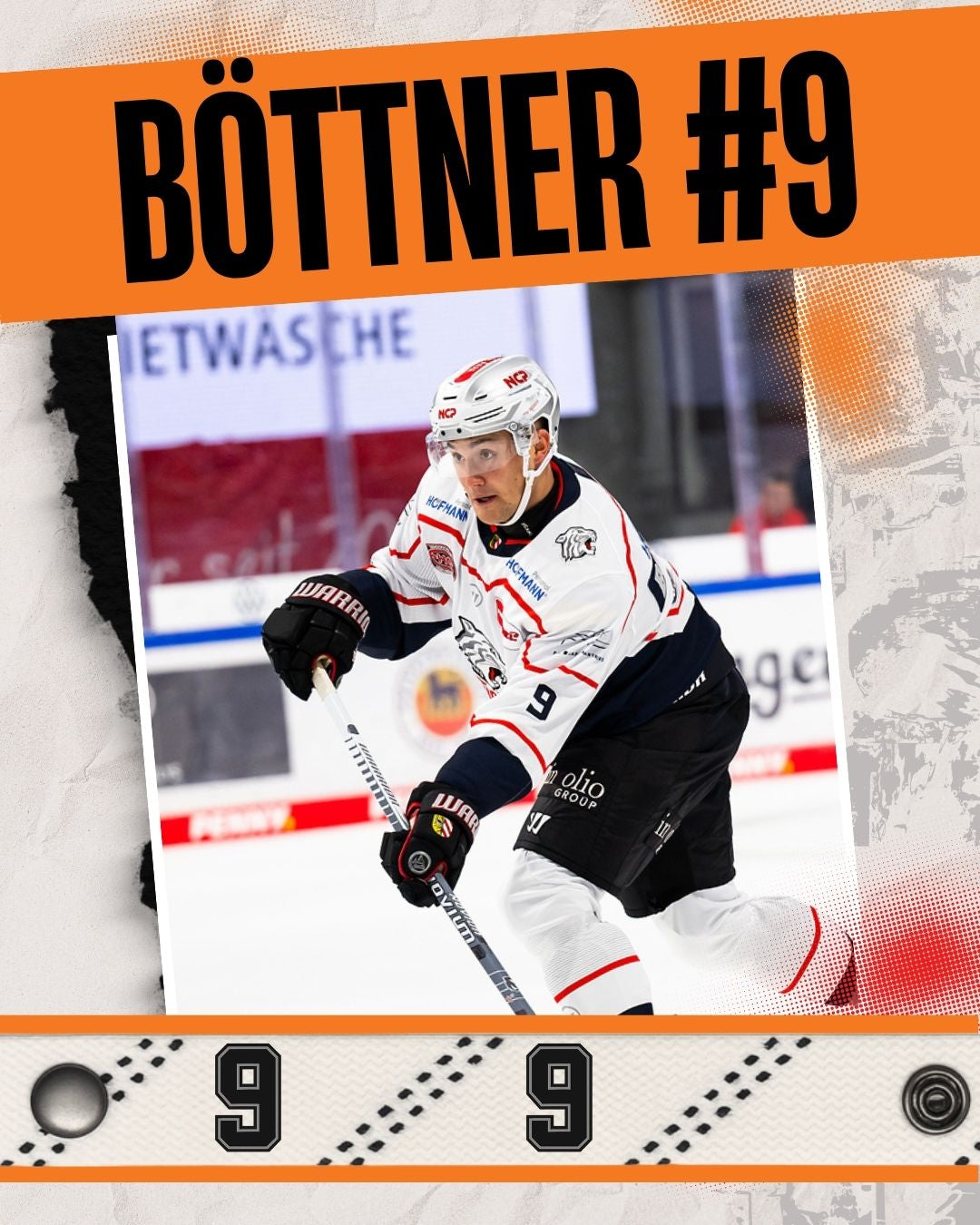 #9 Eishockey Armband Justus Böttner #9 - GAMECODE Lace Armband
