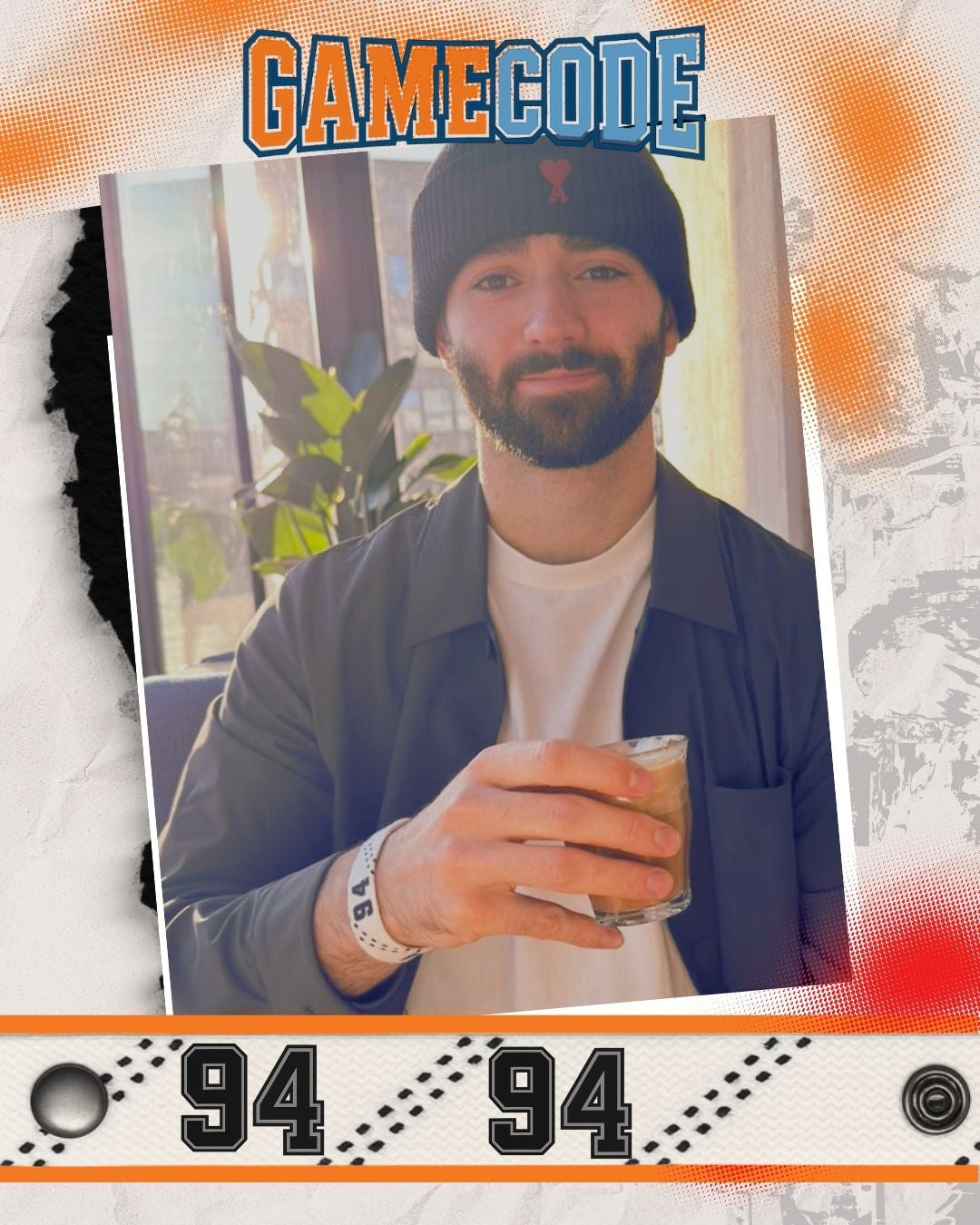 #94 Eishockey Armband Liam Kirk #94 - GAMECODE Lace Armband