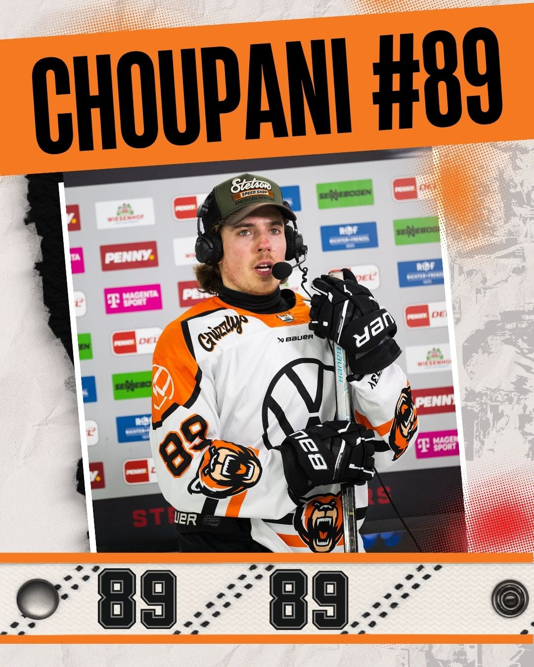 #89 Eishockey Armband Matt Choupani #89 - GAMECODE Lace Armband