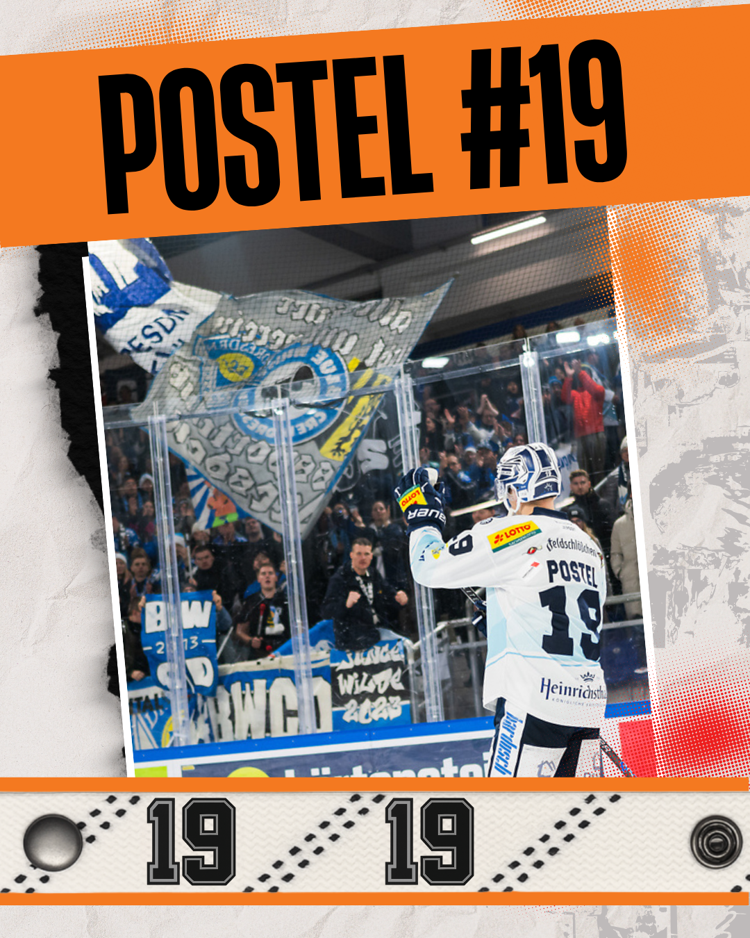 #19 Eishockey Armband Nik Postel #19 - GAMECODE Lace Armband